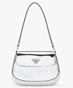 Replica Prada Cleo Flap Bag In Silver Brushed Leather Replica Prada Cleo Flap Bag In Silver Brushed Leather