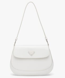 Replica Prada Cleo Flap Bag In White Brushed Leather Replica Prada Cleo Flap Bag In White Brushed Leather