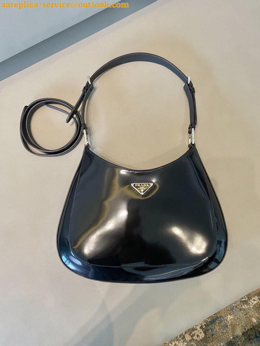 Replica Prada Cleo Large Bag In Black Brushed Leather 3 Replica Prada Cleo Large Bag In Black Brushed Leather 3