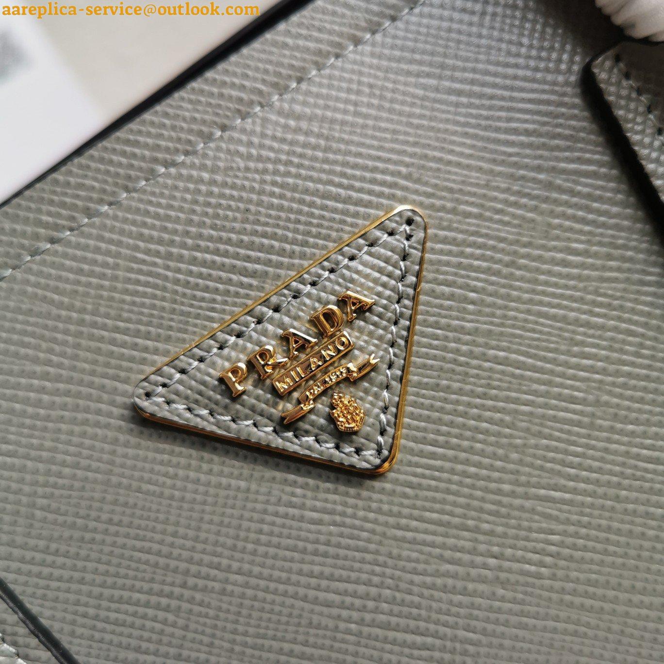 Replica Prada Double Medium Tote Bag In Grey Saffiano Leather 7 Replica Prada Double Medium Tote Bag In Grey Saffiano Leather 7