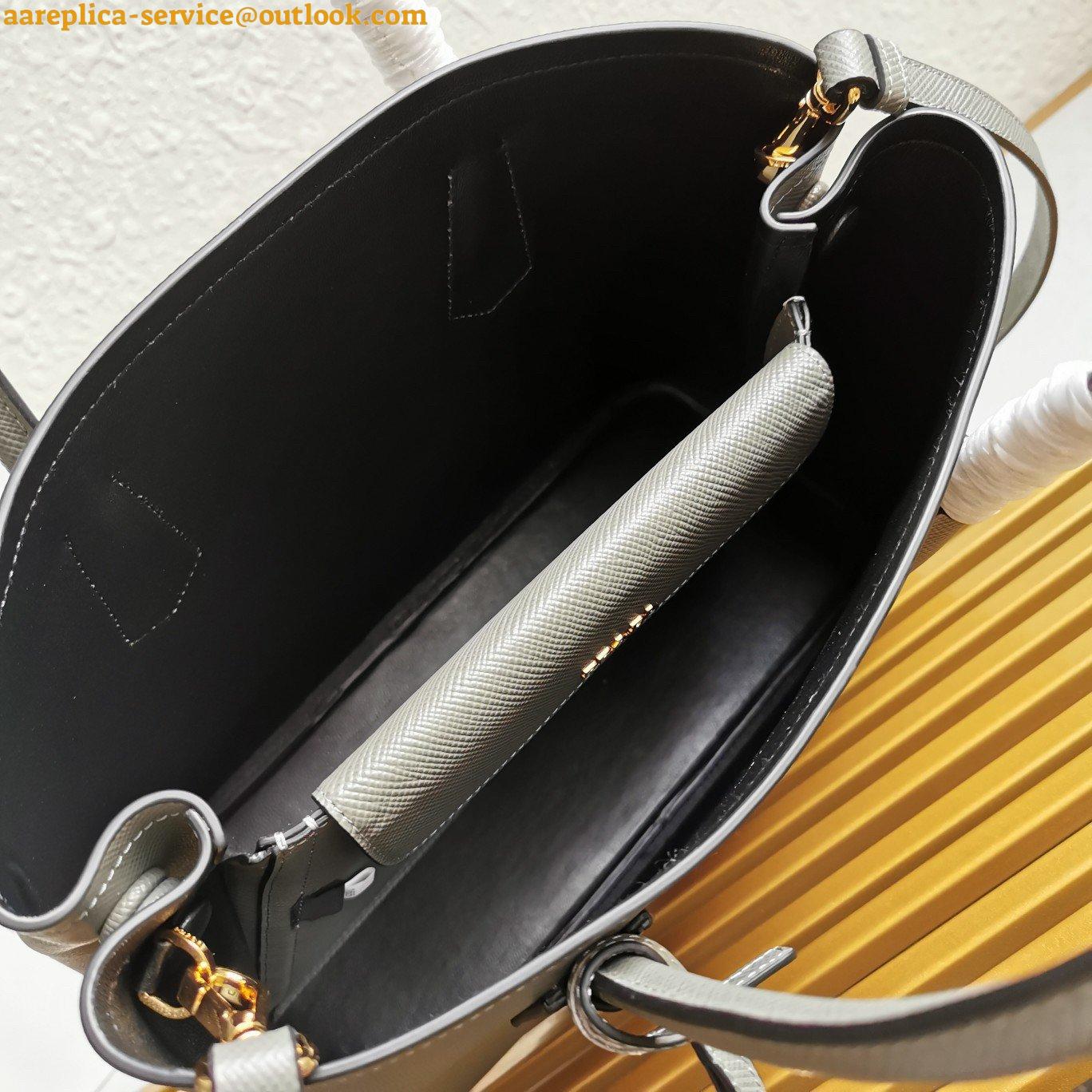 Replica Prada Double Medium Tote Bag In Grey Saffiano Leather 10 Replica Prada Double Medium Tote Bag In Grey Saffiano Leather 10