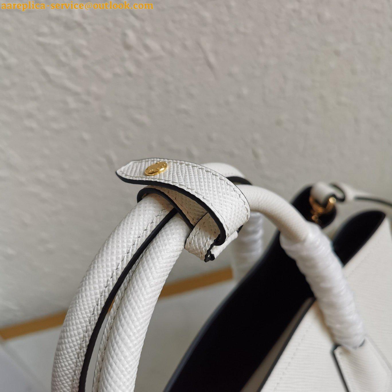 Replica Prada Double Medium Tote Bag In White Saffiano Leather 6 Replica Prada Double Medium Tote Bag In White Saffiano Leather 6
