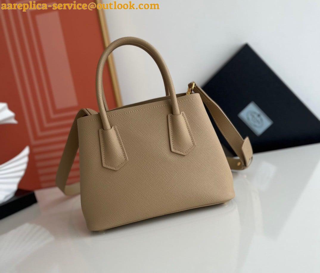 Replica Prada Double Mini Bag In Beige Saffiano Leather 3 Replica Prada Double Mini Bag In Beige Saffiano Leather 3