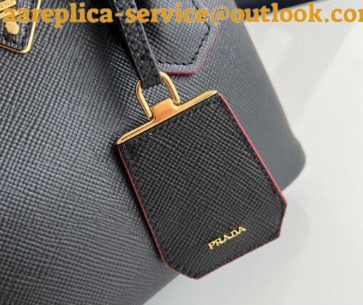 Replica Prada Double Mini Bag In Black Saffiano Leather 10