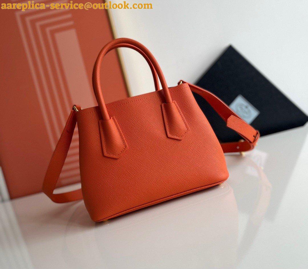 Replica Prada Double Mini Bag In Orange Saffiano Leather 5 Replica Prada Double Mini Bag In Orange Saffiano Leather 5