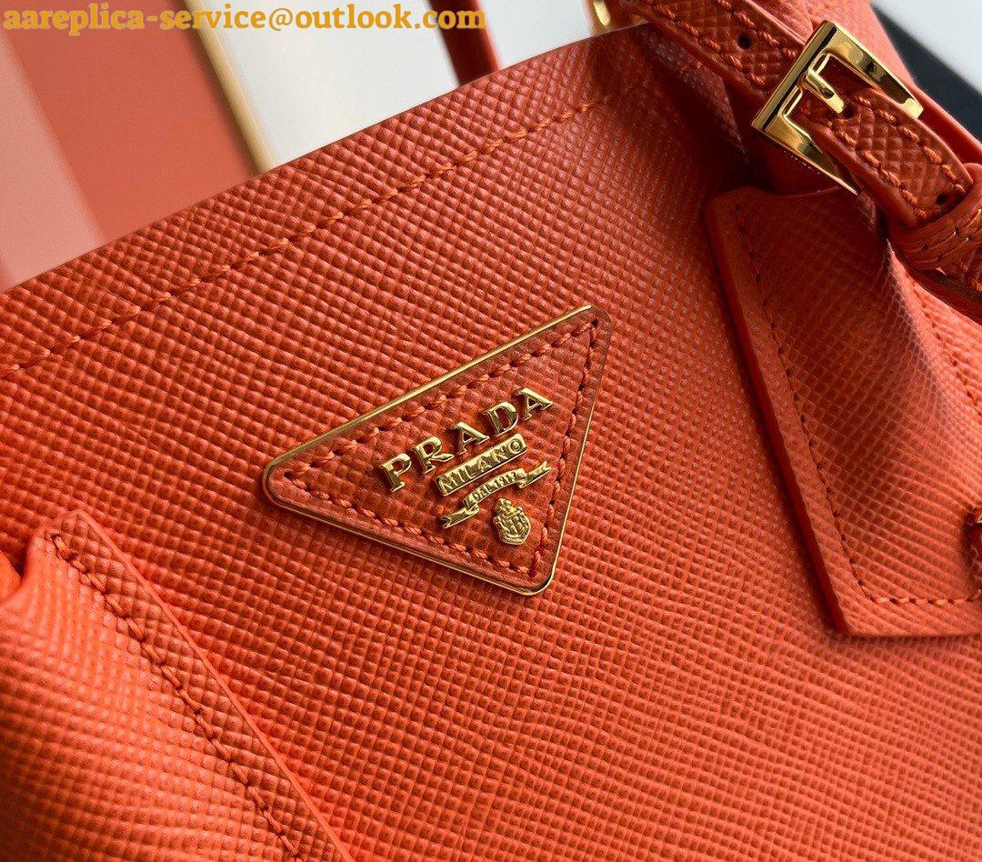 Replica Prada Double Mini Bag In Orange Saffiano Leather 8 Replica Prada Double Mini Bag In Orange Saffiano Leather 8