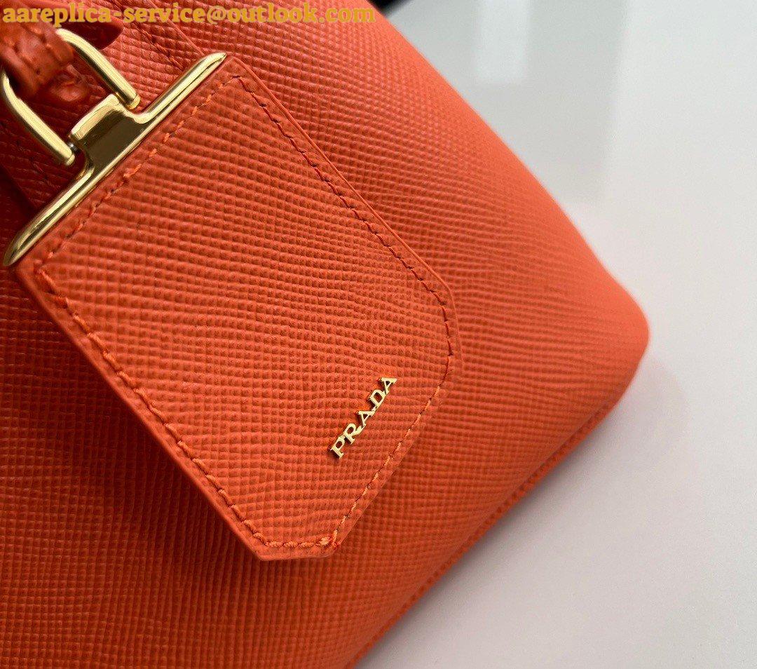 Replica Prada Double Mini Bag In Orange Saffiano Leather 11 Replica Prada Double Mini Bag In Orange Saffiano Leather 11