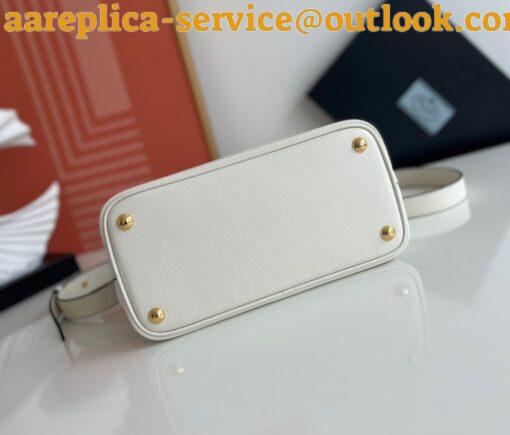 Replica Prada Double Mini Bag In White Saffiano Leather 3