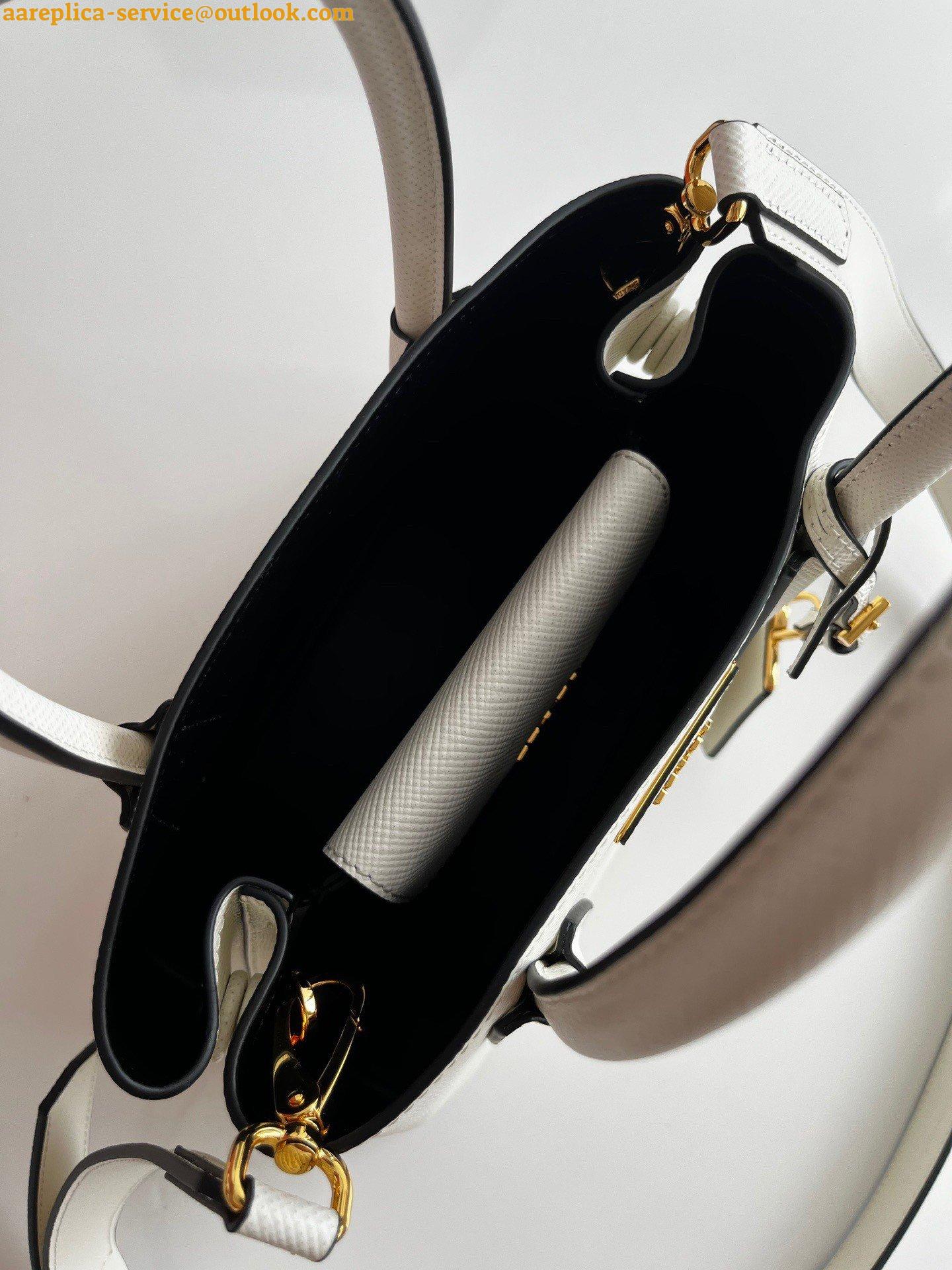 Replica Prada Double Mini Bag In White Saffiano Leather 9 Replica Prada Double Mini Bag In White Saffiano Leather 9