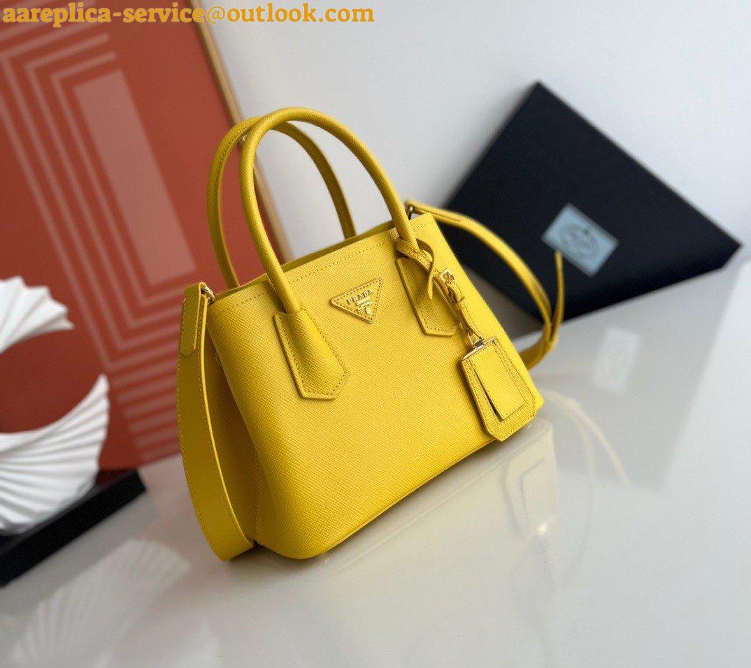 Replica Prada Double Mini Bag In Yellow Saffiano Leather 6 Replica Prada Double Mini Bag In Yellow Saffiano Leather 6