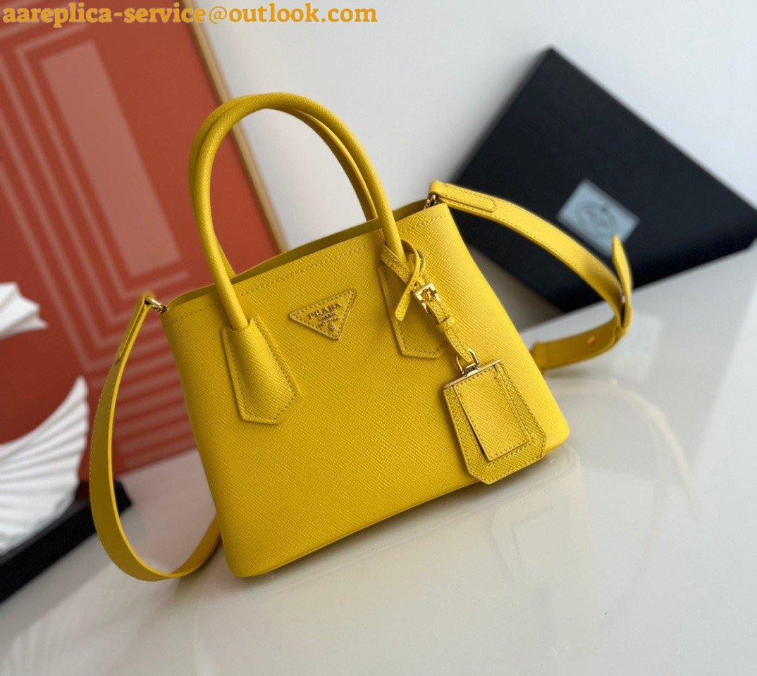 Replica Prada Double Mini Bag In Yellow Saffiano Leather 7 Replica Prada Double Mini Bag In Yellow Saffiano Leather 7