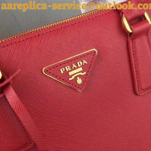 Replica Prada Galleria Large Bag In Red Saffiano Leather 7