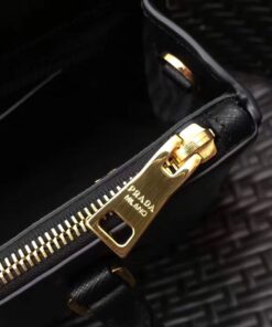 Replica Prada Galleria Medium Bag In Black Saffiano Leather