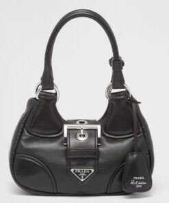 Replica Prada Moon Bag in Black Padded Nappa Leather 2