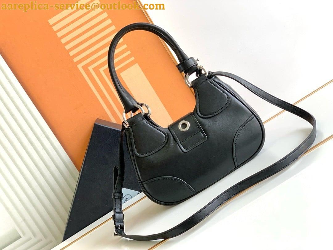 Replica Prada Moon Bag in Black Re-Nylon and Leather 6 Replica Prada Moon Bag in Black Re-Nylon and Leather 6