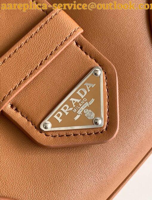Replica Prada Moon Bag in Caramel Padded Nappa Leather 9