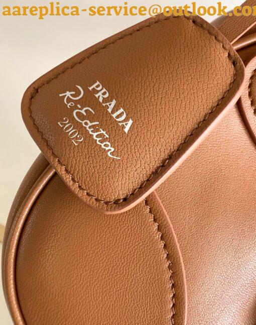 Replica Prada Moon Bag in Caramel Padded Nappa Leather 11