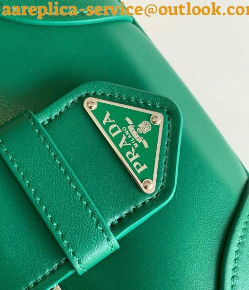 Replica Prada Moon Bag in Green Padded Nappa Leather 7