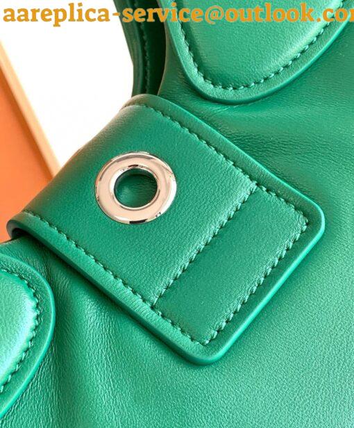 Replica Prada Moon Bag in Green Padded Nappa Leather 8