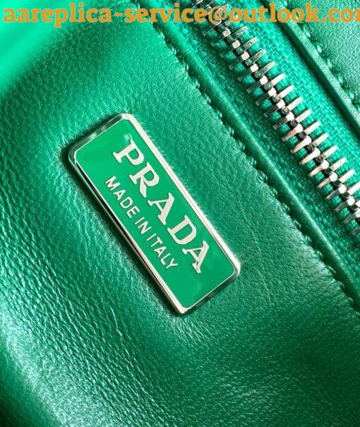 Replica Prada Moon Bag in Green Padded Nappa Leather 10