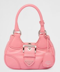 Replica Prada Moon Bag in Pink Padded Nappa Leather