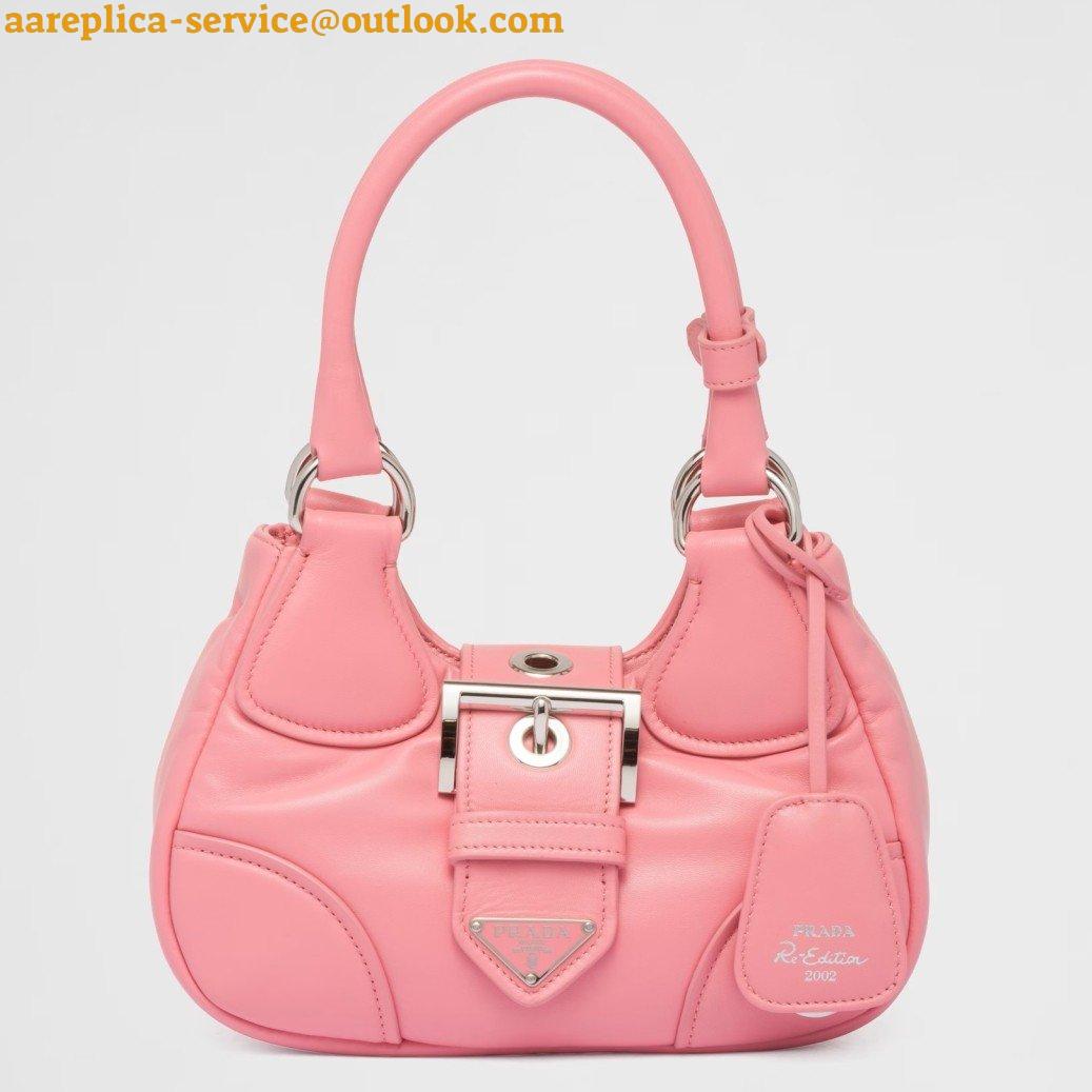 Replica Prada Moon Bag in Pink Padded Nappa Leather Replica Prada Moon Bag in Pink Padded Nappa Leather