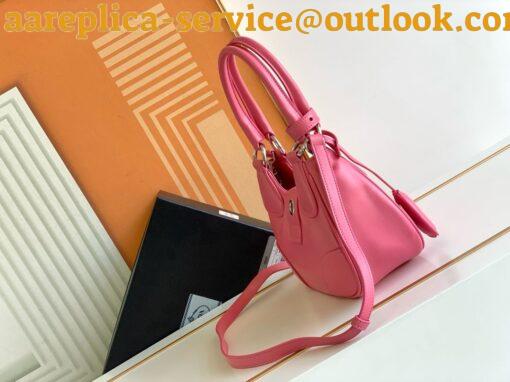 Replica Prada Moon Bag in Pink Padded Nappa Leather 4