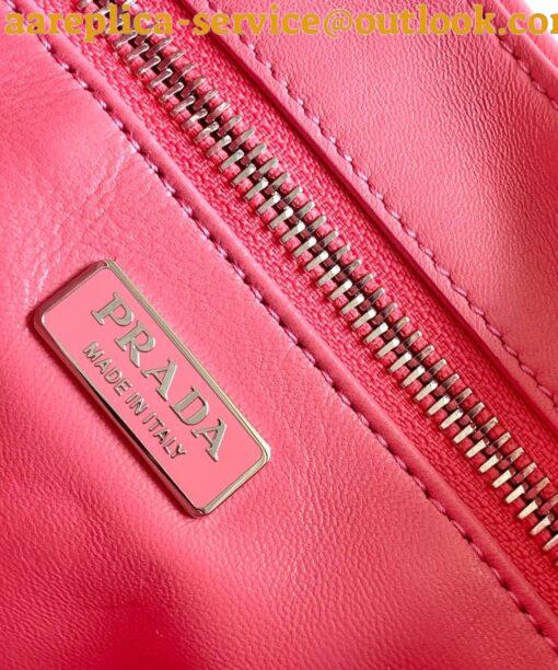 Replica Prada Moon Bag in Pink Padded Nappa Leather 18