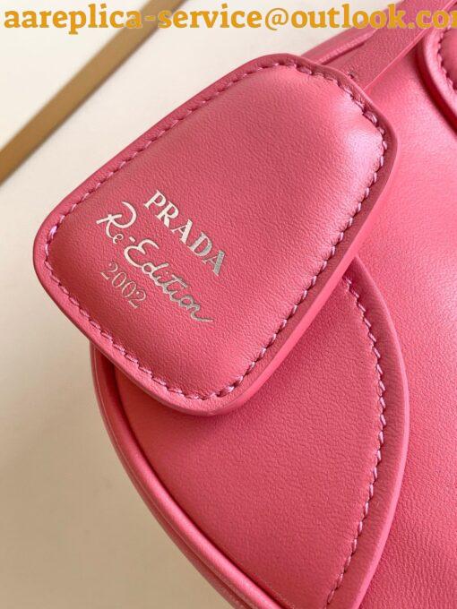 Replica Prada Moon Bag in Pink Padded Nappa Leather 19