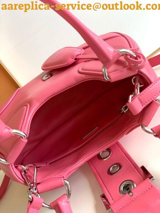 Replica Prada Moon Bag in Pink Padded Nappa Leather 20