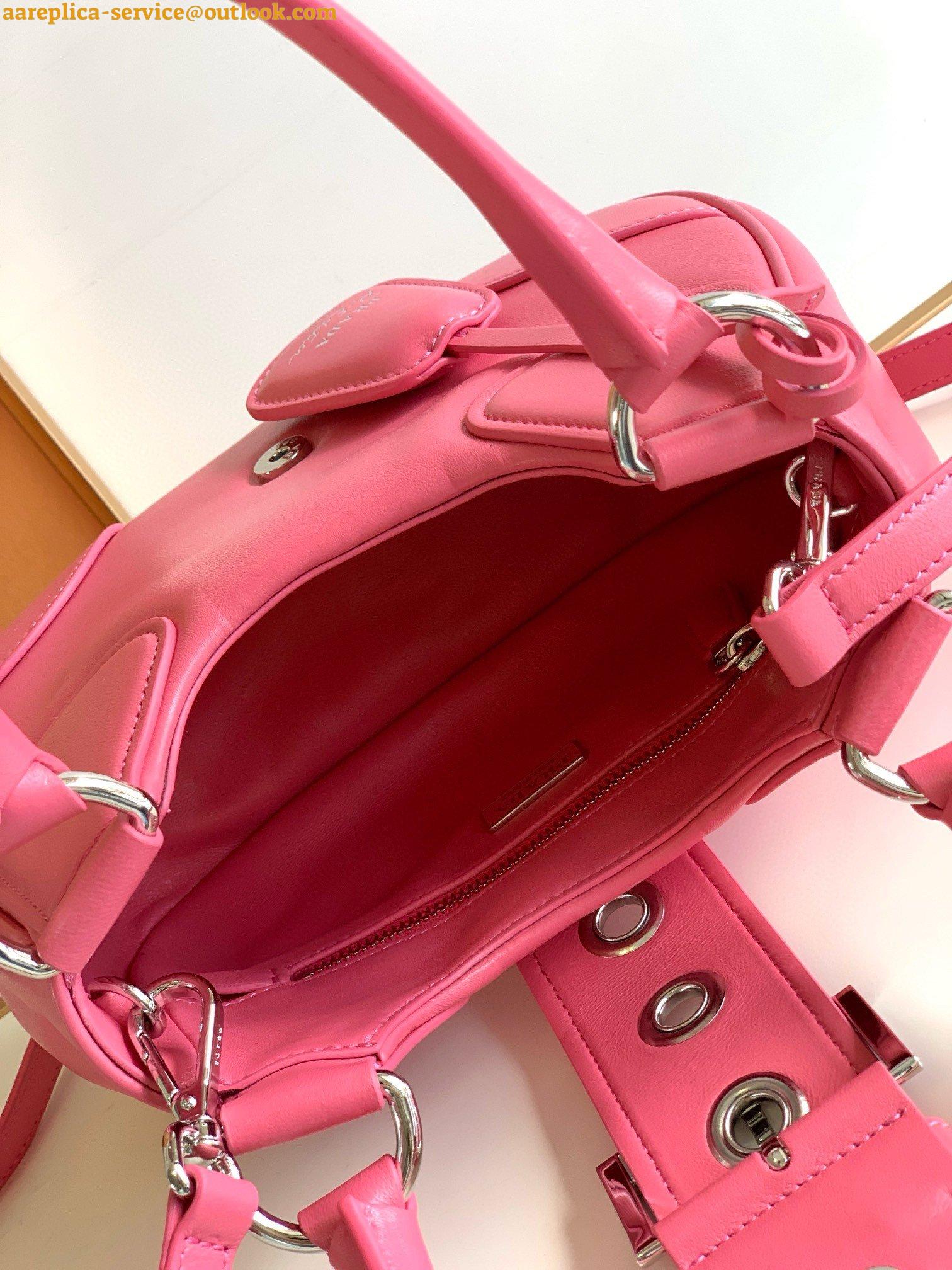 Replica Prada Moon Bag in Pink Padded Nappa Leather 10 Replica Prada Moon Bag in Pink Padded Nappa Leather 10