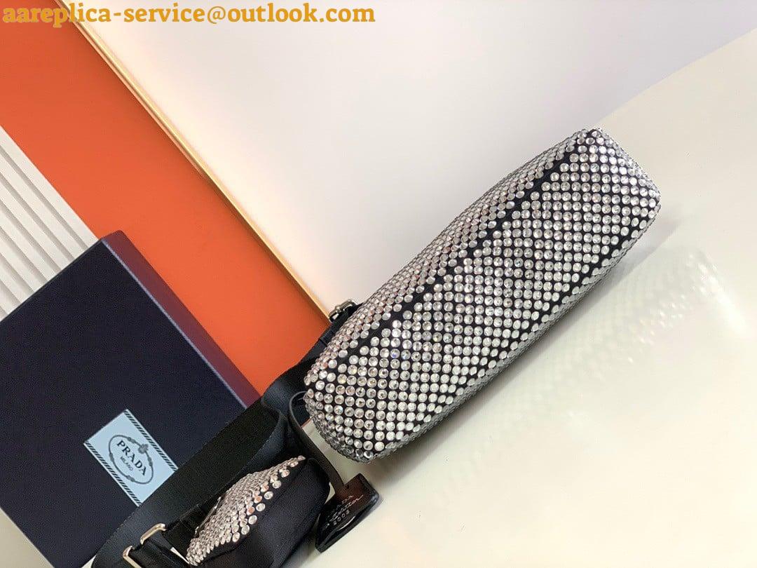 Replica Prada Re-Edition 2005 Bag In Aqua Satin with Crystals 11 Replica Prada Re-Edition 2005 Bag In Aqua Satin with Crystals 11