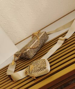 Replica Prada Re-Edition 2005 Bag In Gold Satin with Crystal Replica Prada Re-Edition 2005 Bag In Gold Satin with Crystal