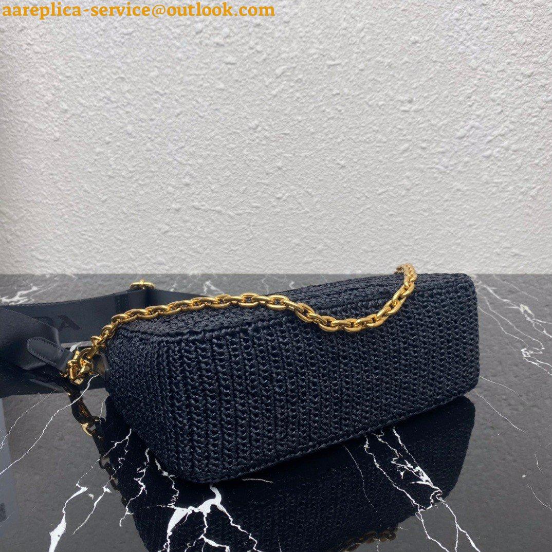 Replica Prada Re-Edition 2005 Shoulder Bag In Black Raffia 14 Replica Prada Re-Edition 2005 Shoulder Bag In Black Raffia 14