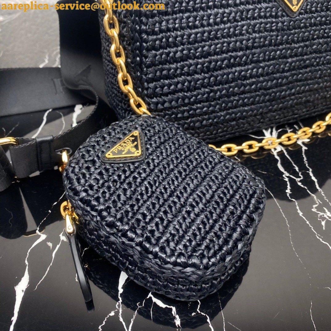 Replica Prada Re-Edition 2005 Shoulder Bag In Black Raffia 20 Replica Prada Re-Edition 2005 Shoulder Bag In Black Raffia 20