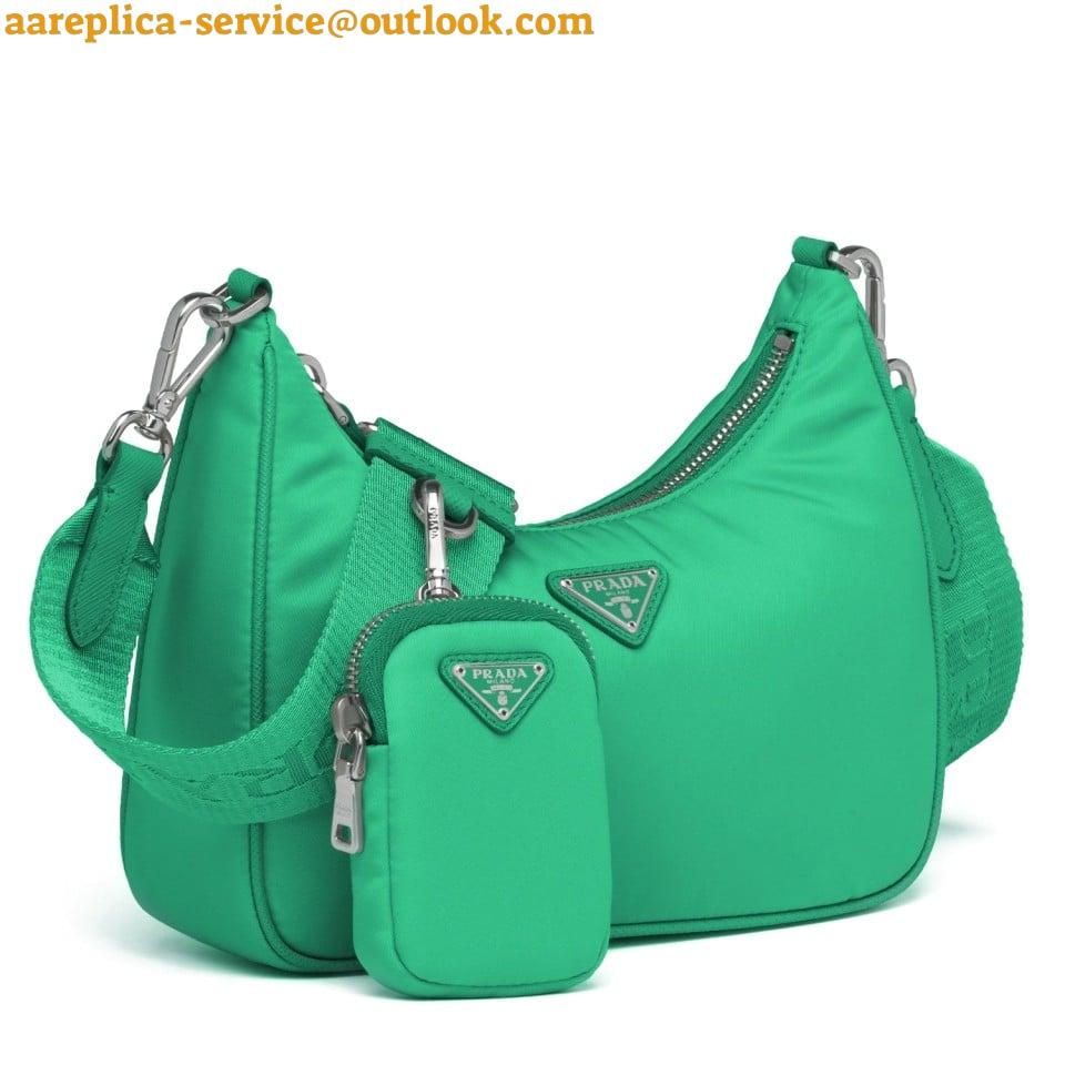 Replica Prada Re-Edition 2005 Shoulder Bag In Green Re-Nylon 2 Replica Prada Re-Edition 2005 Shoulder Bag In Green Re-Nylon 2