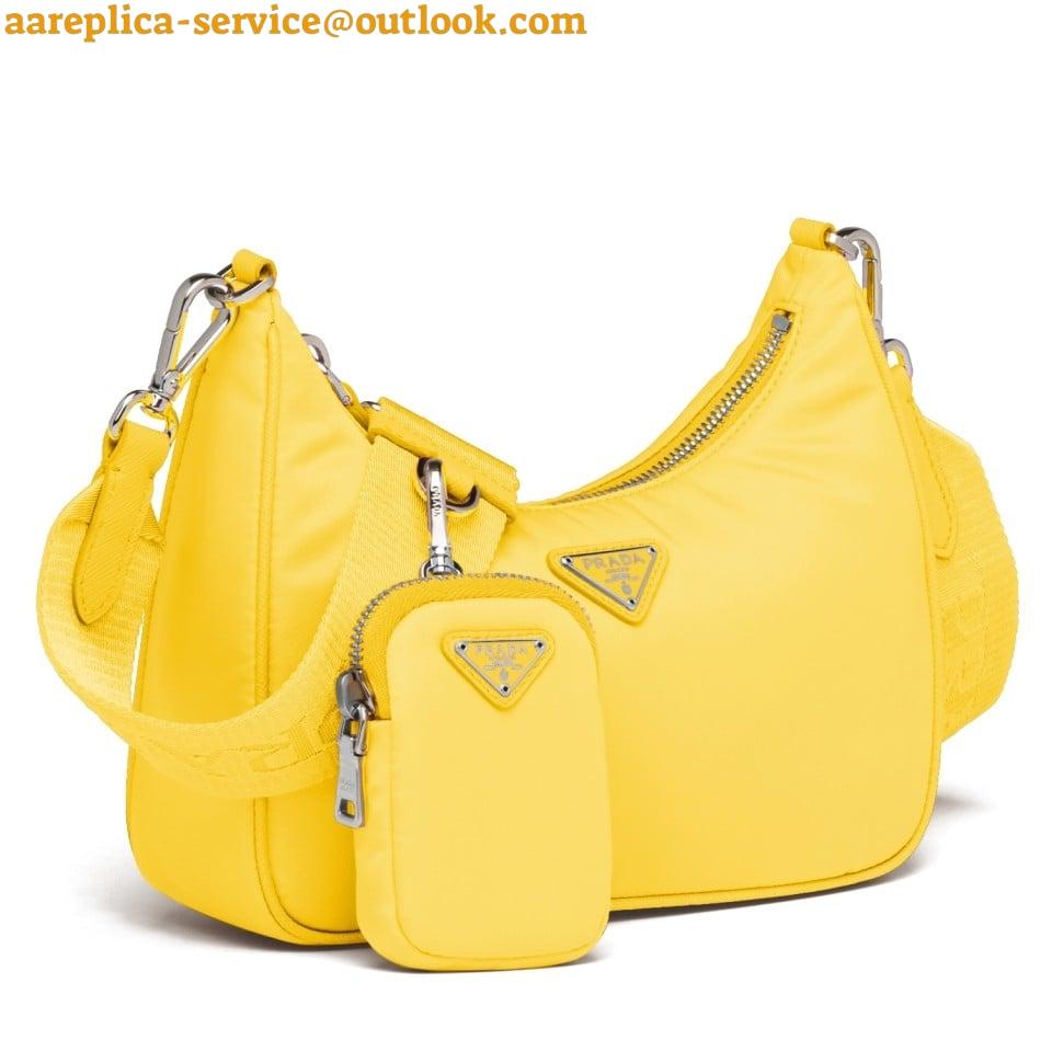 Replica Prada Re-Edition 2005 Shoulder Bag In Yellow Re-Nylon Replica Prada Re-Edition 2005 Shoulder Bag In Yellow Re-Nylon