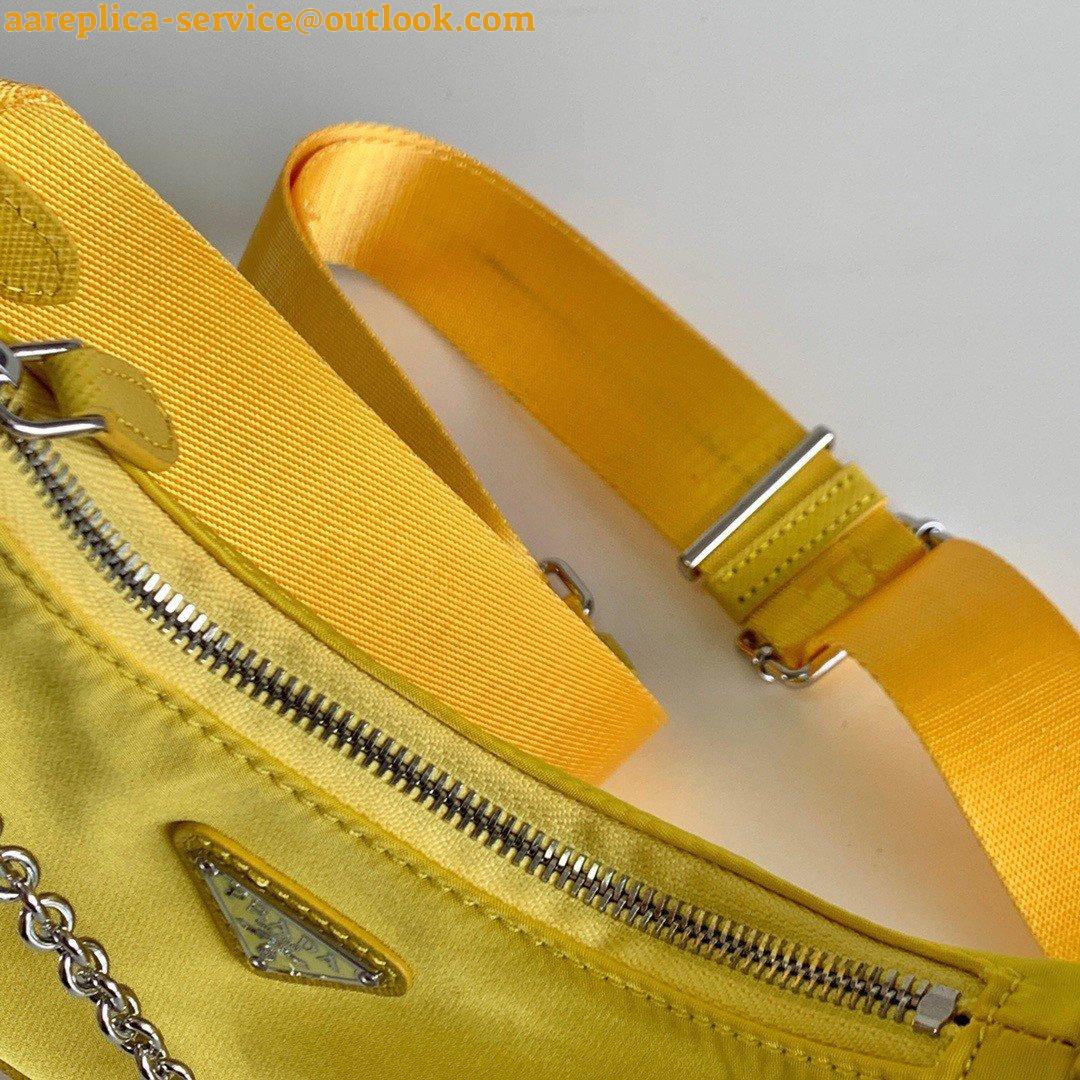 Replica Prada Re-Edition 2005 Shoulder Bag In Yellow Re-Nylon 8 Replica Prada Re-Edition 2005 Shoulder Bag In Yellow Re-Nylon 8