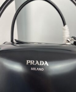 Replica Prada Supernova Medium Bag In Black Brushed Leather