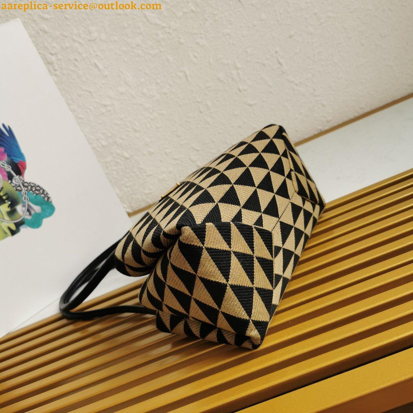 Replica Prada Supernova Small Shoulder Bag In Black/Beige Fabric 9 Replica Prada Supernova Small Shoulder Bag In Black/Beige Fabric 9