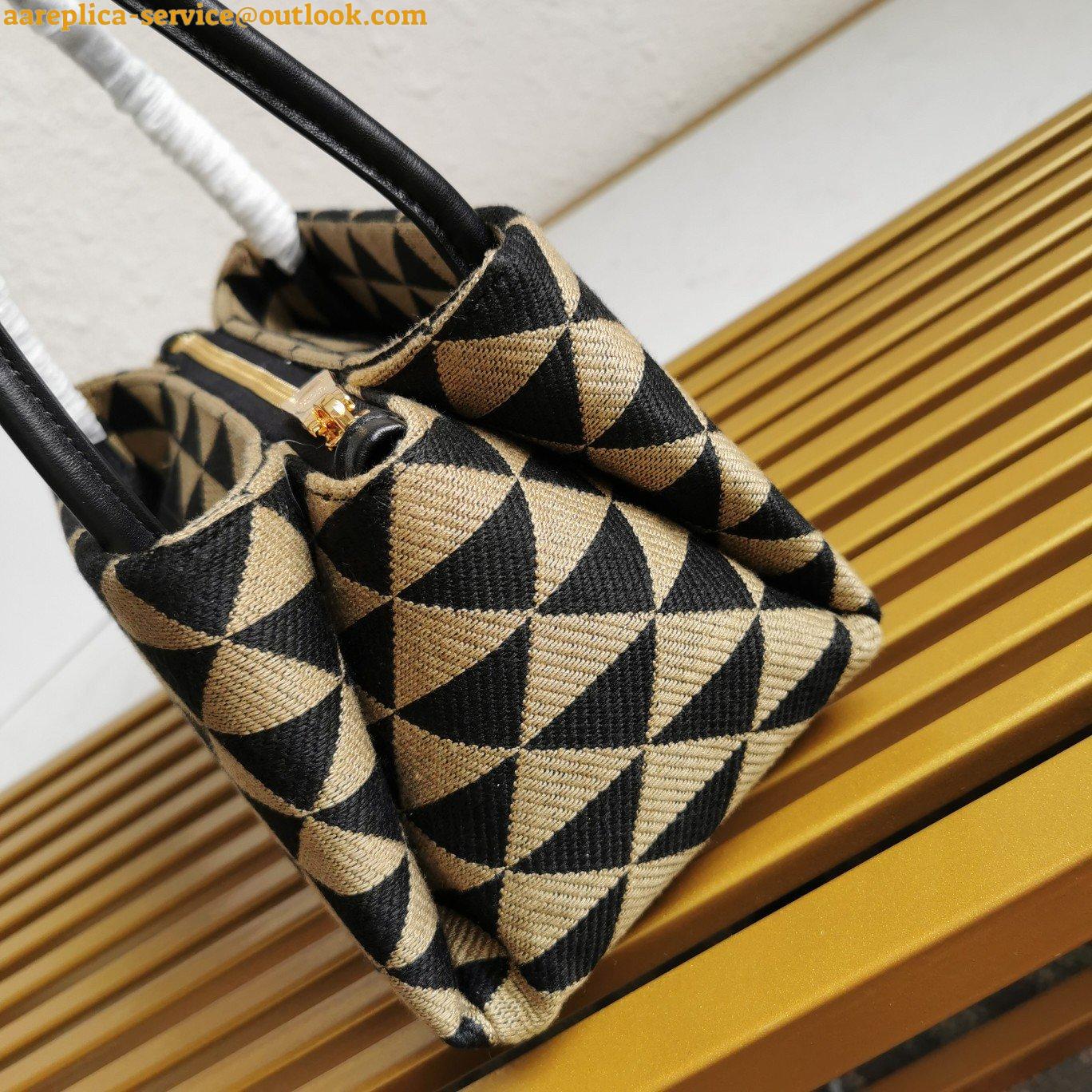 Replica Prada Supernova Small Shoulder Bag In Black/Beige Fabric 7 Replica Prada Supernova Small Shoulder Bag In Black/Beige Fabric 7