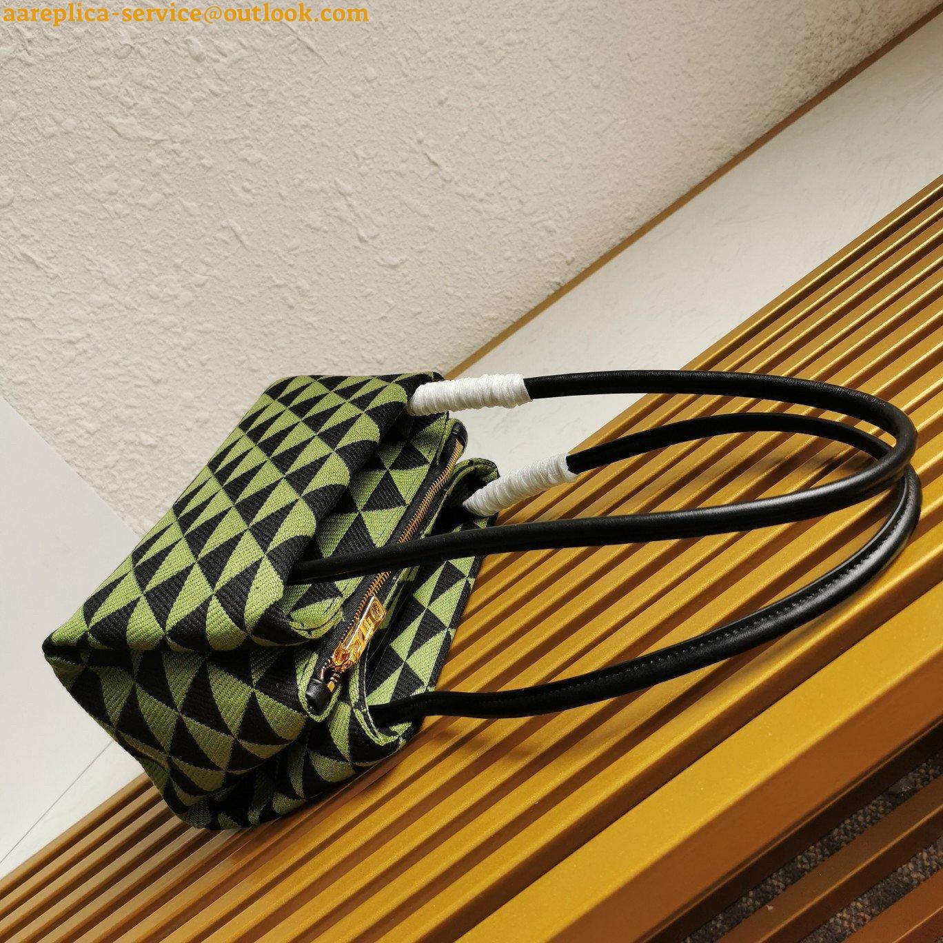 Replica Prada Supernova Small Shoulder Bag In Black/Green Fabric 9 Replica Prada Supernova Small Shoulder Bag In Black/Green Fabric 9