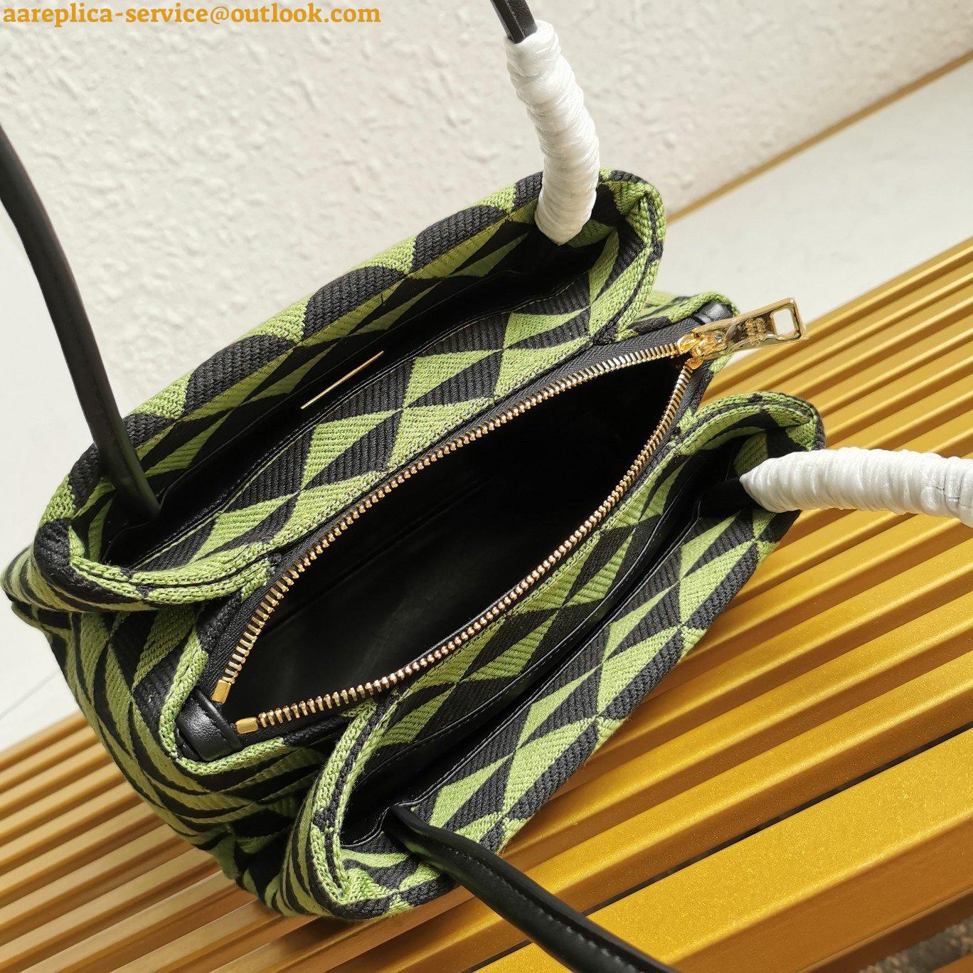 Replica Prada Supernova Small Shoulder Bag In Black/Green Fabric 3 Replica Prada Supernova Small Shoulder Bag In Black/Green Fabric 3