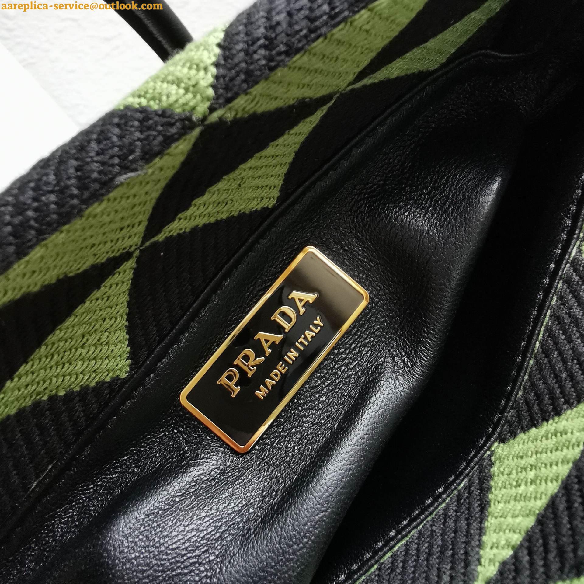 Replica Prada Supernova Small Shoulder Bag In Black/Green Fabric 4 Replica Prada Supernova Small Shoulder Bag In Black/Green Fabric 4