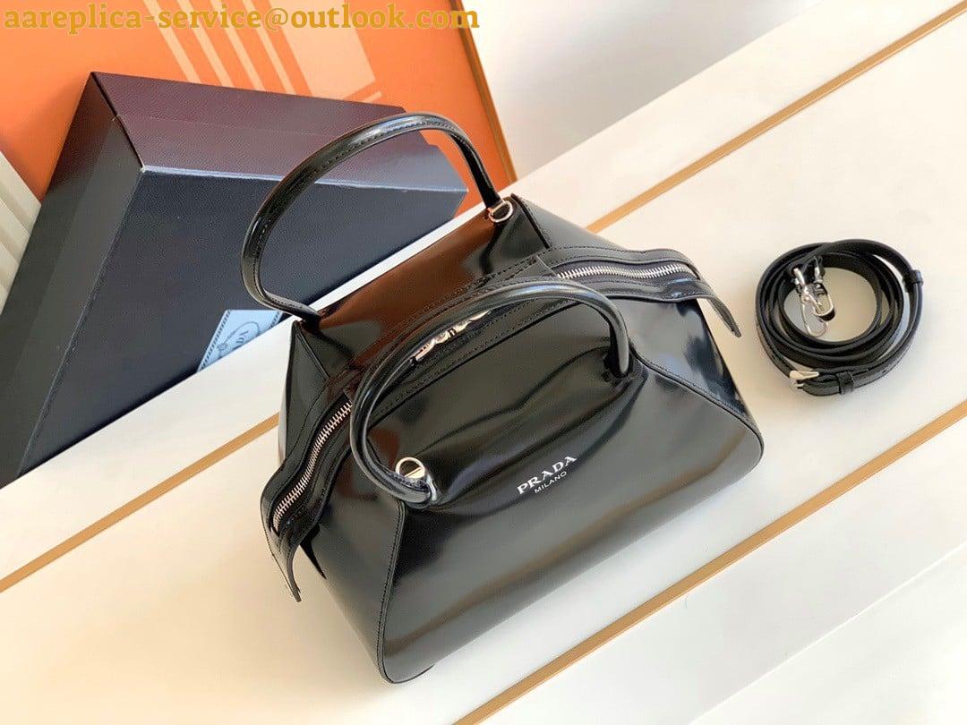 Replica Prada Supernova Small Top Handle Bag In Black Brushed Leather 4 Replica Prada Supernova Small Top Handle Bag In Black Brushed Leather 4
