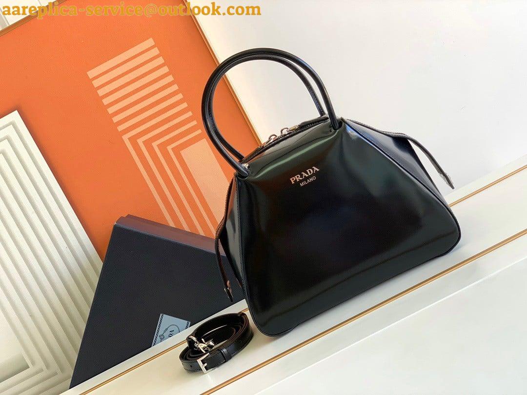 Replica Prada Supernova Small Top Handle Bag In Black Brushed Leather 9 Replica Prada Supernova Small Top Handle Bag In Black Brushed Leather 9