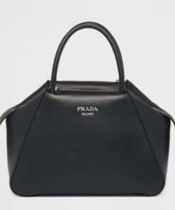 Replica Prada Supernova Small Top Handle Bag In Black Leather Replica Prada Supernova Small Top Handle Bag In Black Leather