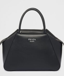 Replica Prada Supernova Small Top Handle Bag In Black Leather