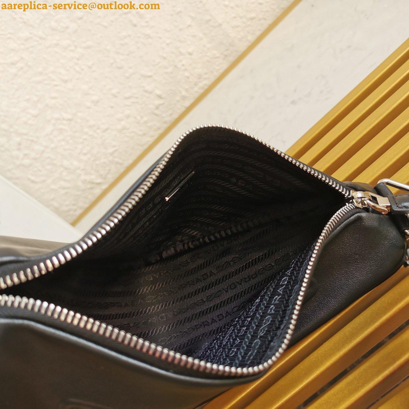 Replica Prada Triangle Shoulder Bag In Black Saffiano Leather 9 Replica Prada Triangle Shoulder Bag In Black Saffiano Leather 9