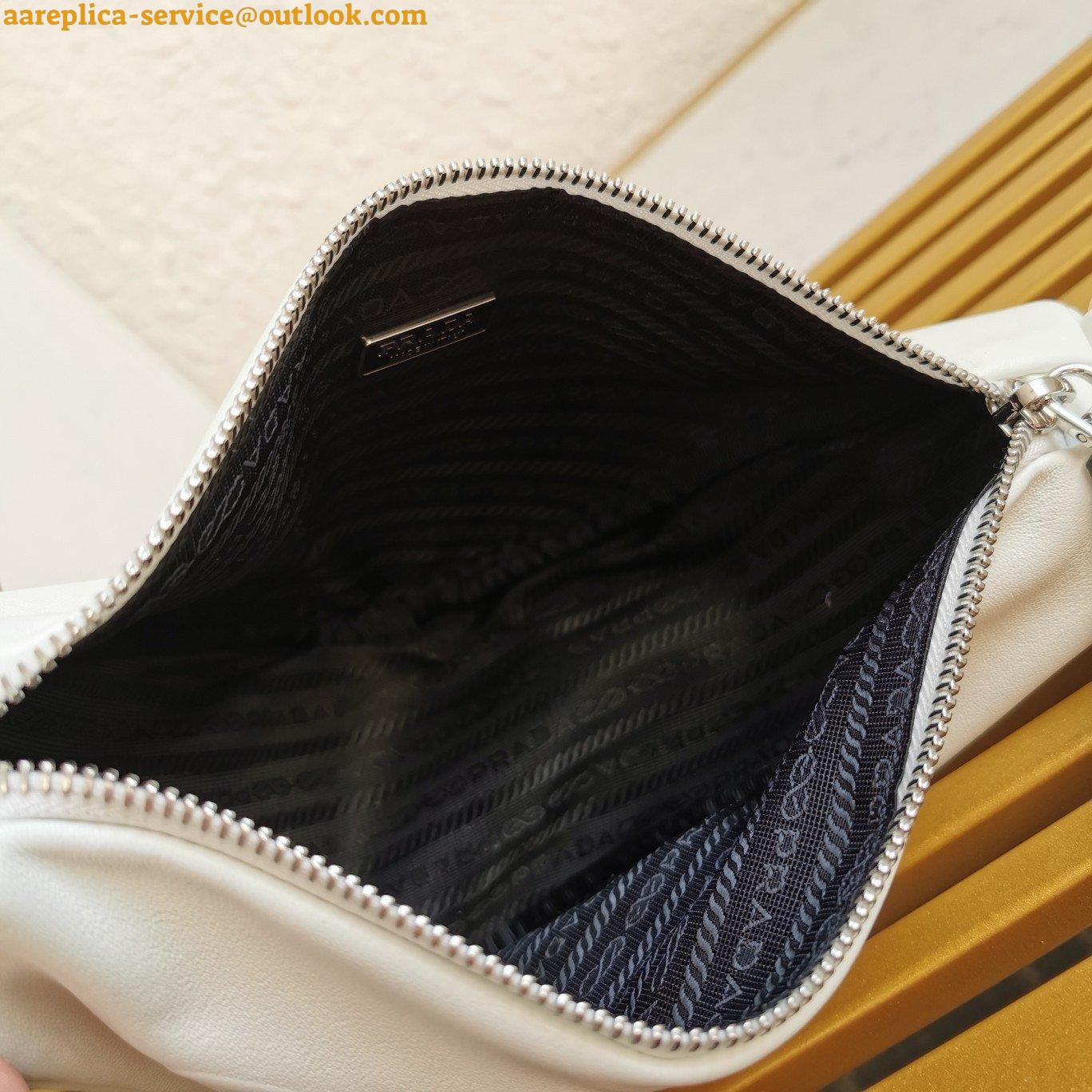 Replica Prada Triangle Shoulder Bag In White Saffiano Leather 7 Replica Prada Triangle Shoulder Bag In White Saffiano Leather 7